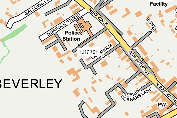 HU17 7DH map - OS OpenMap – Local (Ordnance Survey)