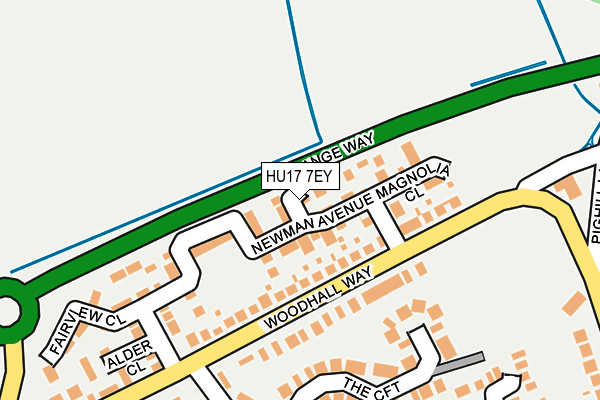 HU17 7EY map - OS OpenMap – Local (Ordnance Survey) HU17 7EY map - OS OpenMap – Local (Ordnance Survey)