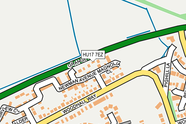 HU17 7EZ map - OS OpenMap – Local (Ordnance Survey) HU17 7EZ map - OS OpenMap – Local (Ordnance Survey)