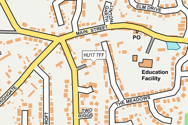 HU17 7FF map - OS OpenMap – Local (Ordnance Survey) HU17 7FF map - OS OpenMap – Local (Ordnance Survey)