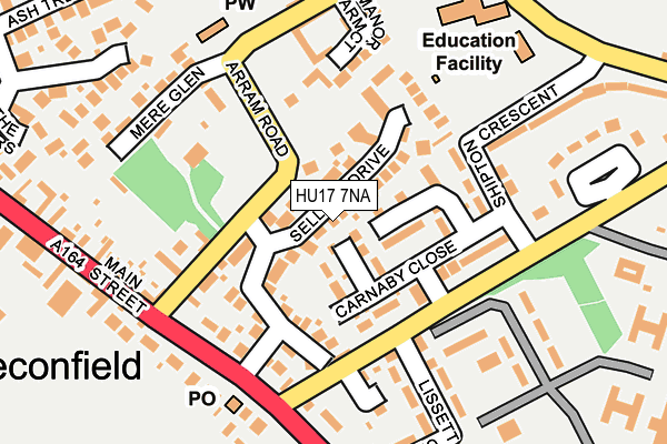 HU17 7NA map - OS OpenMap – Local (Ordnance Survey)