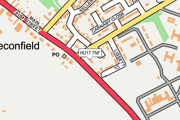 HU17 7NF map - OS OpenMap – Local (Ordnance Survey) HU17 7NF map - OS OpenMap – Local (Ordnance Survey)