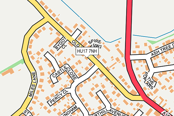 HU17 7NH map - OS OpenMap – Local (Ordnance Survey) HU17 7NH map - OS OpenMap – Local (Ordnance Survey)