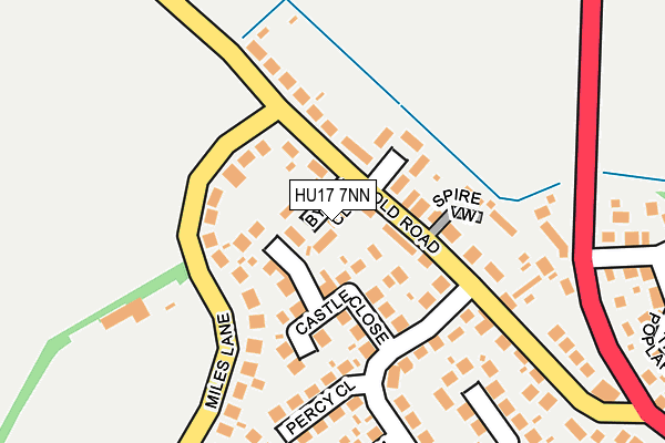 HU17 7NN map - OS OpenMap – Local (Ordnance Survey) HU17 7NN map - OS OpenMap – Local (Ordnance Survey)