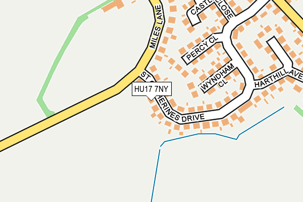 HU17 7NY map - OS OpenMap – Local (Ordnance Survey) HU17 7NY map - OS OpenMap – Local (Ordnance Survey)