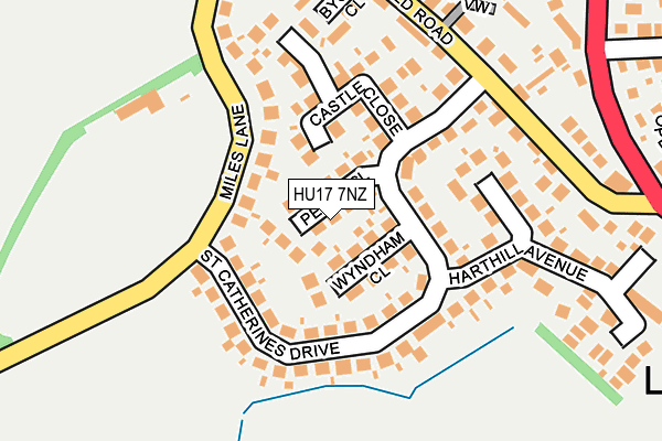 HU17 7NZ map - OS OpenMap – Local (Ordnance Survey) HU17 7NZ map - OS OpenMap – Local (Ordnance Survey)