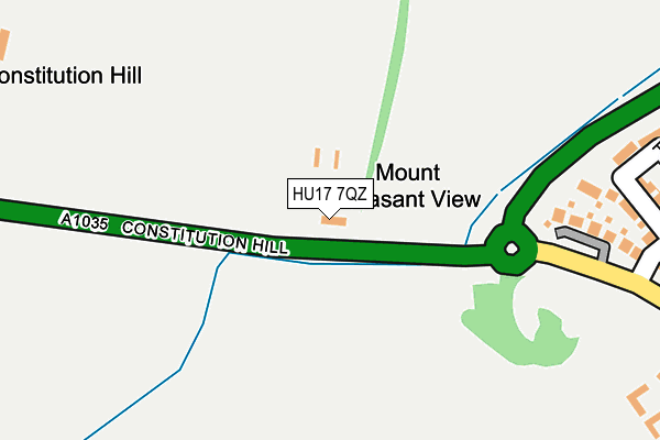 HU17 7QZ map - OS OpenMap – Local (Ordnance Survey)