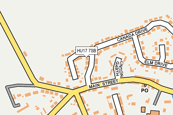 HU17 7SB map - OS OpenMap – Local (Ordnance Survey) HU17 7SB map - OS OpenMap – Local (Ordnance Survey)