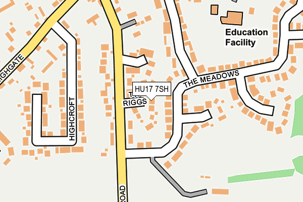 HU17 7SH map - OS OpenMap – Local (Ordnance Survey) HU17 7SH map - OS OpenMap – Local (Ordnance Survey)