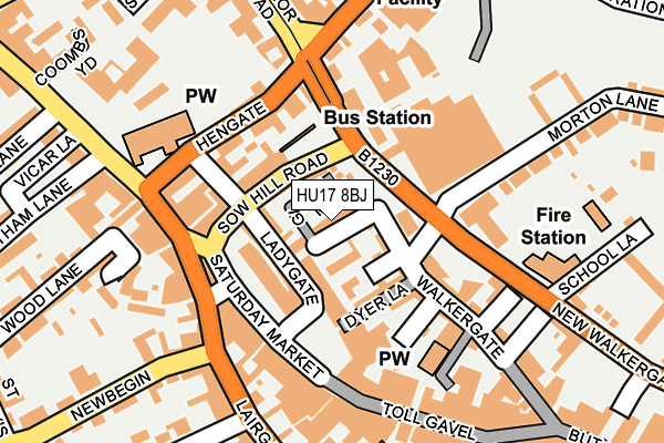 HU17 8BJ map - OS OpenMap – Local (Ordnance Survey) HU17 8BJ map - OS OpenMap – Local (Ordnance Survey)