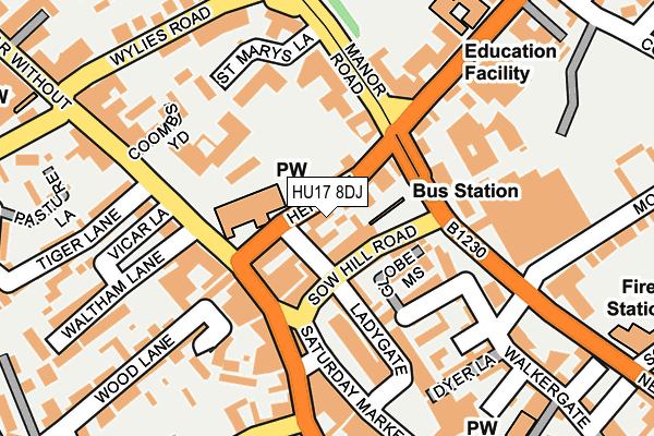 HU17 8DJ map - OS OpenMap – Local (Ordnance Survey) HU17 8DJ map - OS OpenMap – Local (Ordnance Survey)
