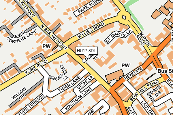 HU17 8DL map - OS OpenMap – Local (Ordnance Survey) HU17 8DL map - OS OpenMap – Local (Ordnance Survey)