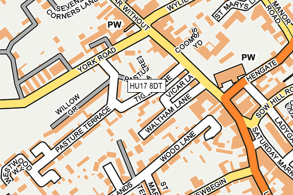 HU17 8DT map - OS OpenMap – Local (Ordnance Survey) HU17 8DT map - OS OpenMap – Local (Ordnance Survey)