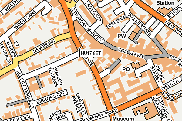 HU17 8ET map - OS OpenMap – Local (Ordnance Survey) HU17 8ET map - OS OpenMap – Local (Ordnance Survey)