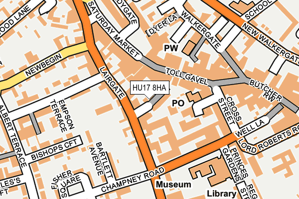 HU17 8HA map - OS OpenMap – Local (Ordnance Survey) HU17 8HA map - OS OpenMap – Local (Ordnance Survey)
