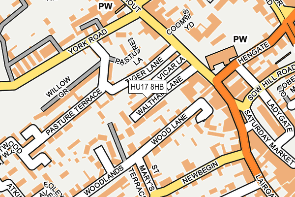 HU17 8HB map - OS OpenMap – Local (Ordnance Survey) HU17 8HB map - OS OpenMap – Local (Ordnance Survey)