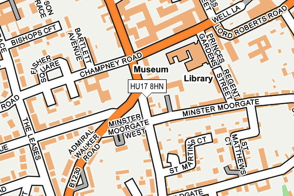 HU17 8HN map - OS OpenMap – Local (Ordnance Survey) HU17 8HN map - OS OpenMap – Local (Ordnance Survey)