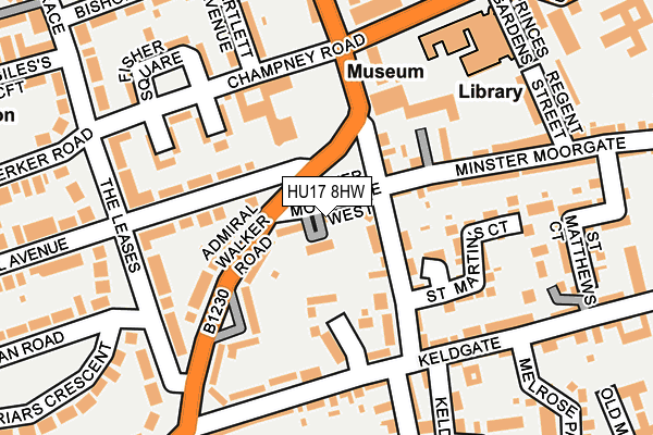 HU17 8HW map - OS OpenMap – Local (Ordnance Survey) HU17 8HW map - OS OpenMap – Local (Ordnance Survey)