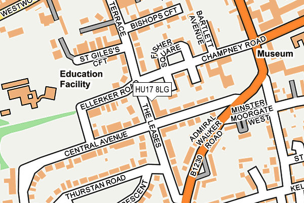 HU17 8LG map - OS OpenMap – Local (Ordnance Survey) HU17 8LG map - OS OpenMap – Local (Ordnance Survey)