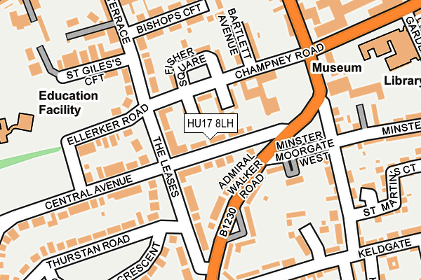 HU17 8LH map - OS OpenMap – Local (Ordnance Survey) HU17 8LH map - OS OpenMap – Local (Ordnance Survey)