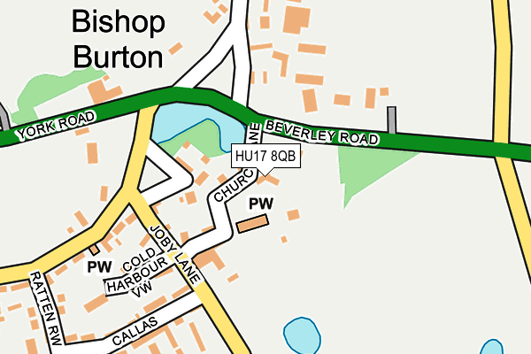HU17 8QB map - OS OpenMap – Local (Ordnance Survey)