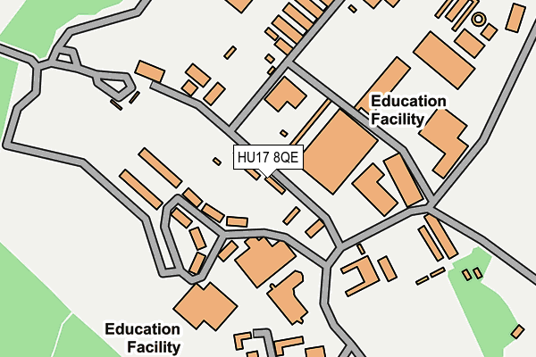 HU17 8QE map - OS OpenMap – Local (Ordnance Survey)