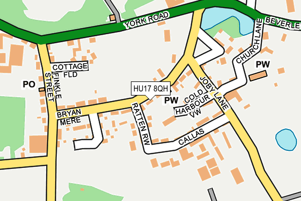 HU17 8QH map - OS OpenMap – Local (Ordnance Survey) HU17 8QH map - OS OpenMap – Local (Ordnance Survey)