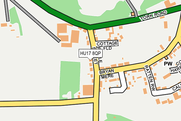 HU17 8QP map - OS OpenMap – Local (Ordnance Survey) HU17 8QP map - OS OpenMap – Local (Ordnance Survey)