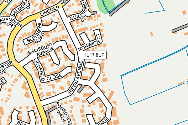 HU17 8UP map - OS OpenMap – Local (Ordnance Survey) HU17 8UP map - OS OpenMap – Local (Ordnance Survey)
