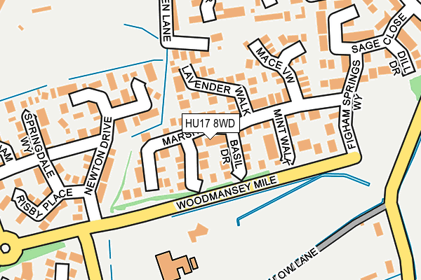 HU17 8WD map - OS OpenMap – Local (Ordnance Survey) HU17 8WD map - OS OpenMap – Local (Ordnance Survey)