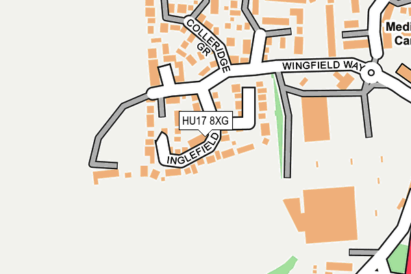HU17 8XG map - OS OpenMap – Local (Ordnance Survey) HU17 8XG map - OS OpenMap – Local (Ordnance Survey)