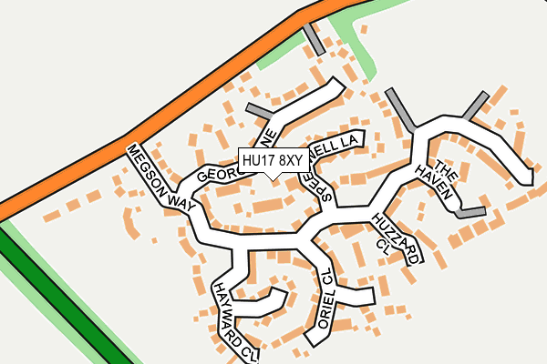 HU17 8XY map - OS OpenMap – Local (Ordnance Survey) HU17 8XY map - OS OpenMap – Local (Ordnance Survey)