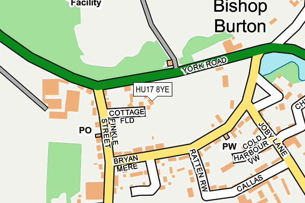 HU17 8YE map - OS OpenMap – Local (Ordnance Survey)