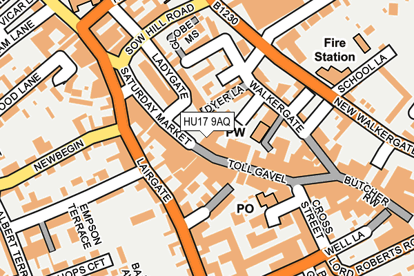 HU17 9AQ map - OS OpenMap – Local (Ordnance Survey) HU17 9AQ map - OS OpenMap – Local (Ordnance Survey)