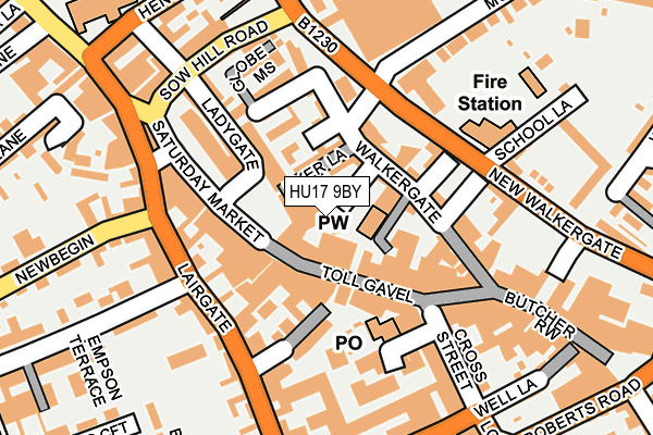 HU17 9BY map - OS OpenMap – Local (Ordnance Survey) HU17 9BY map - OS OpenMap – Local (Ordnance Survey)