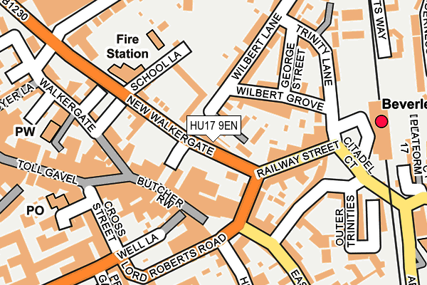 HU17 9EN map - OS OpenMap – Local (Ordnance Survey) HU17 9EN map - OS OpenMap – Local (Ordnance Survey)