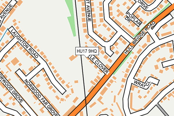 HU17 9HQ map - OS OpenMap – Local (Ordnance Survey) HU17 9HQ map - OS OpenMap – Local (Ordnance Survey)