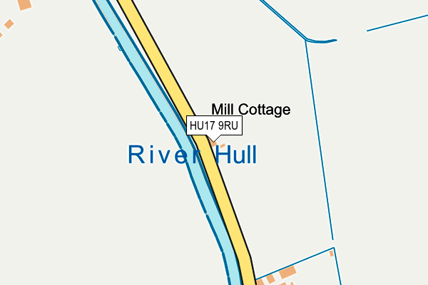 HU17 9RU map - OS OpenMap – Local (Ordnance Survey) HU17 9RU map - OS OpenMap – Local (Ordnance Survey)