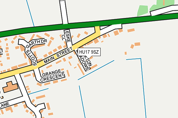 HU17 9SZ map - OS OpenMap – Local (Ordnance Survey) HU17 9SZ map - OS OpenMap – Local (Ordnance Survey)