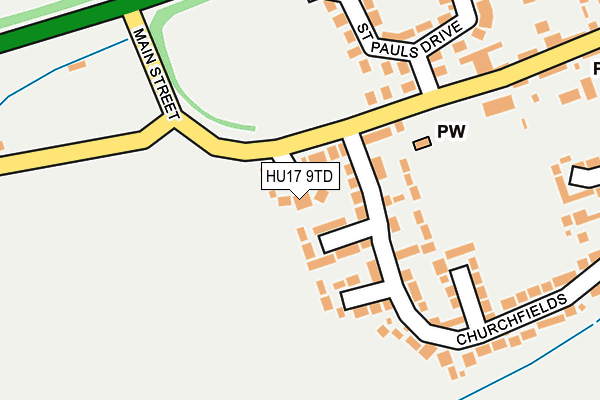 HU17 9TD map - OS OpenMap – Local (Ordnance Survey) HU17 9TD map - OS OpenMap – Local (Ordnance Survey)