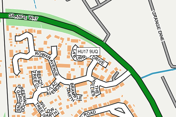 HU17 9UQ map - OS OpenMap – Local (Ordnance Survey) HU17 9UQ map - OS OpenMap – Local (Ordnance Survey)