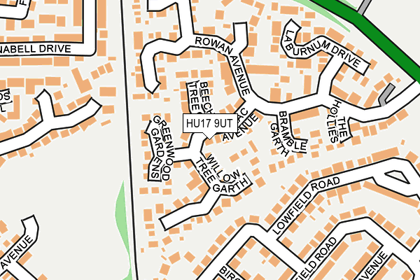 HU17 9UT map - OS OpenMap – Local (Ordnance Survey) HU17 9UT map - OS OpenMap – Local (Ordnance Survey)