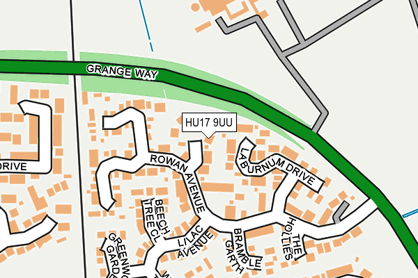 HU17 9UU map - OS OpenMap – Local (Ordnance Survey)