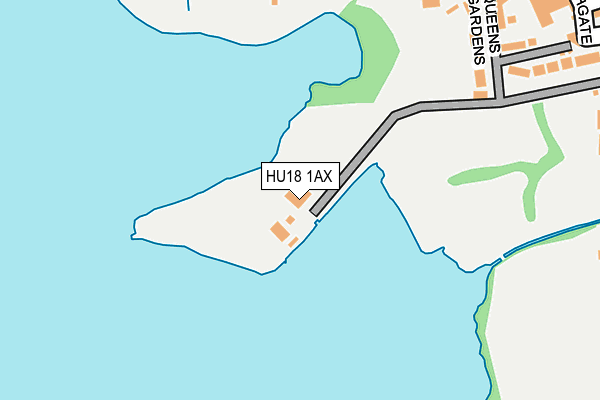HU18 1AX map - OS OpenMap – Local (Ordnance Survey)