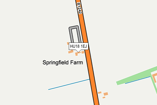 HU18 1EJ map - OS OpenMap – Local (Ordnance Survey)