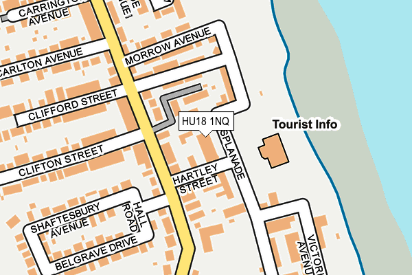 HU18 1NQ map - OS OpenMap – Local (Ordnance Survey)