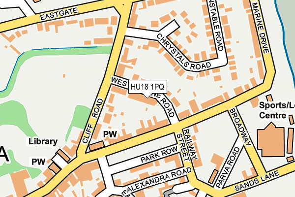 HU18 1PQ map - OS OpenMap – Local (Ordnance Survey) HU18 1PQ map - OS OpenMap – Local (Ordnance Survey)