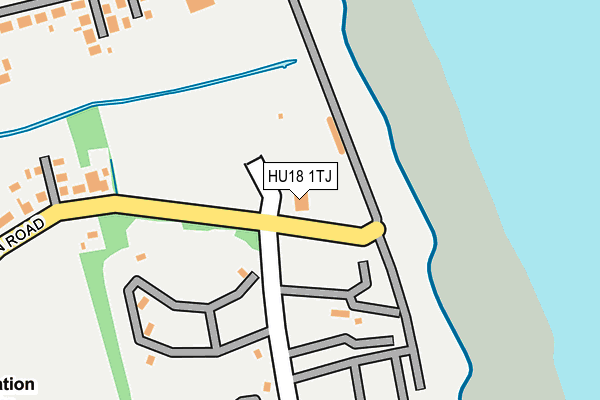 HU18 1TJ map - OS OpenMap – Local (Ordnance Survey)