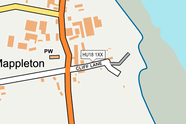 HU18 1XX map - OS OpenMap – Local (Ordnance Survey)