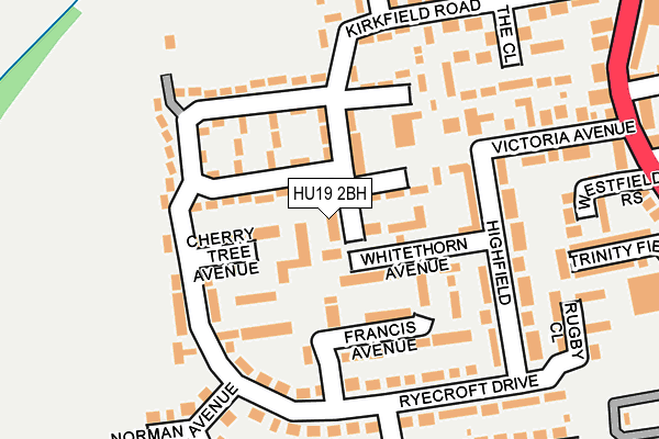 HU19 2BH map - OS OpenMap – Local (Ordnance Survey) HU19 2BH map - OS OpenMap – Local (Ordnance Survey)